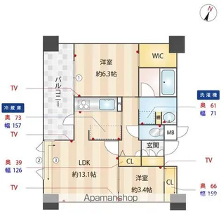 エンクレスト博多PREMIER【10階】の間取り