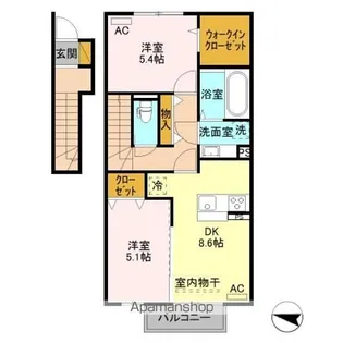 AIX西新発田【2階】の間取り