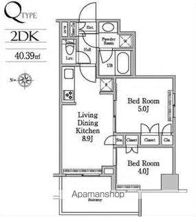レジディア南品川Ⅱ【2階】の間取り