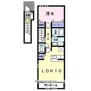 メルヴェイユ Ⅲ【2階】の間取り