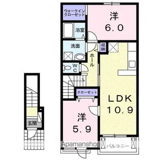 レイクともⅠ【2階】の間取り