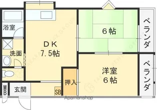 シティライフ北中【4階】の間取り