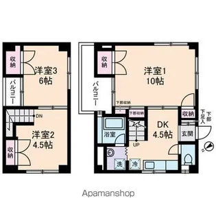 ニューハイツ大塚【4階】の間取り
