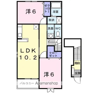 ハルトリーゲルC【2階】の間取り