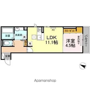 プランドール城東【1階】の間取り