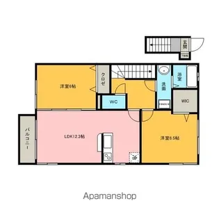 スカイフィールド【2階】の間取り
