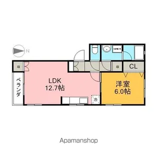アレストミヤビ【107号室】の間取り