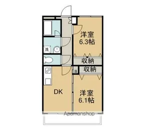 ブランシュ・ネージュ【1D号室】の間取り