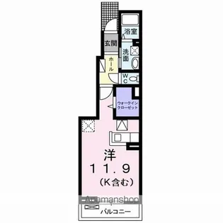 エルハーベン加茂宮B【1階】の間取り