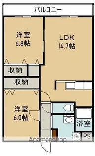 ピュアライフ空【4階】の間取り