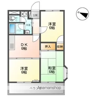 グランシャルマン通町【3階】の間取り
