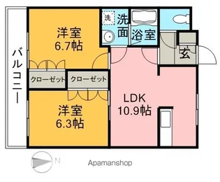 トーケン プロニティ【2階】の間取り