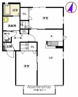 ファミーユおしのC【203号室】の間取り
