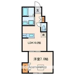 メルベーユ等々力【1階】の間取り