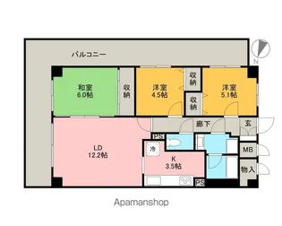 ピュアコートベル【8階】の間取り