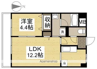 COCO西市【2階】の間取り