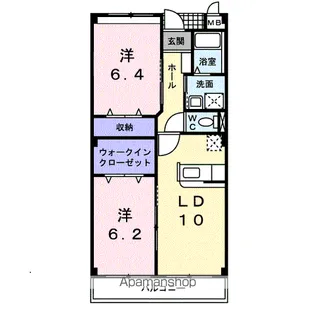 ZEPHYR ゼファー【2階】の間取り