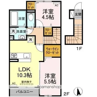 カーサ仏生山Ⅶ【2階】の間取り