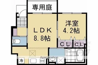ラトゥール【1階】の間取り
