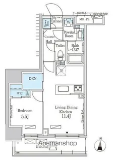 パークアクシス錦糸公園【2階】の間取り