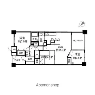 アメニティ南草津Ⅷ【1009号室】の間取り