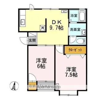 シャルマン・パル【1階】の間取り