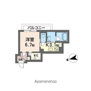 グリナージュ パーク【301号室】の間取り