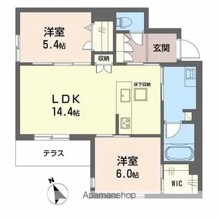 シャーメゾングランデ【1階】の間取り