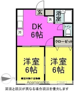 プリマヴェーラB棟【107号室】の間取り