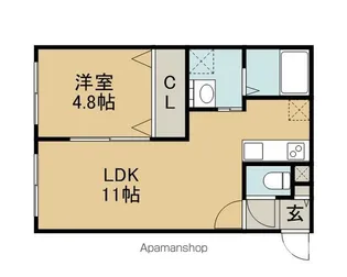 パインヒルズひばりヶ丘【1階】の間取り