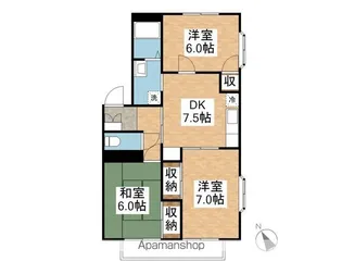 萬寿シティA【2階】の間取り