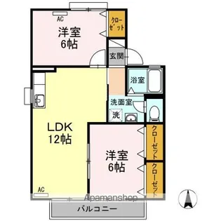 セジュール森島【205号室】の間取り