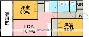 モンブラン【202号室】の間取り