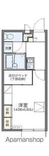 レオパレス宮崎【1階】の間取り