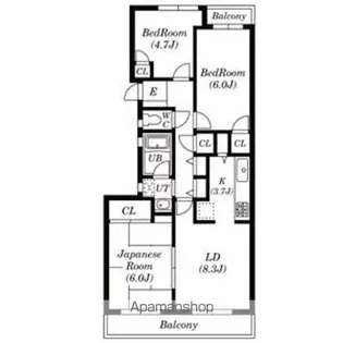 3LDKの間取り画像