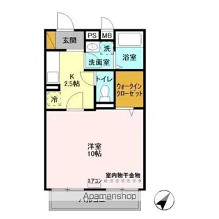 グリーンコート 壱番館【1階】の間取り