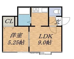 こぉぽらす31【101号室】の間取り