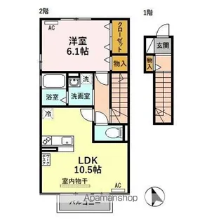 ノーブル ネサンス【2階】の間取り