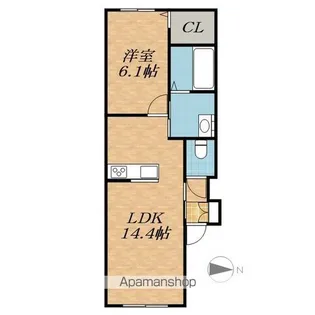 グラシアス緑ヶ丘【1階】の間取り