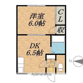 マンションJUJU5【2階】の間取り