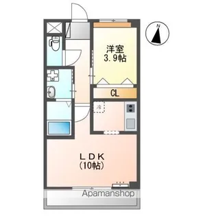 エイトハウス下三緒【1階】の間取り