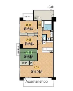 プラネッタシティめじろ台【401号室】の間取り