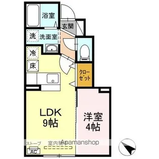 イーグル今3号館【1階】の間取り
