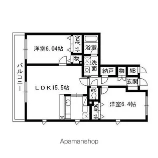 コンフォートシティ成田【301号室】の間取り