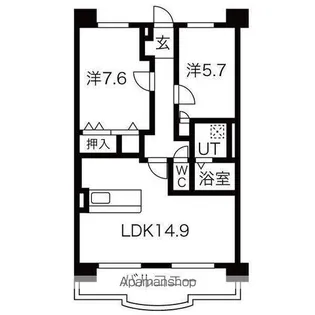 LA,BOLSON【2階】の間取り