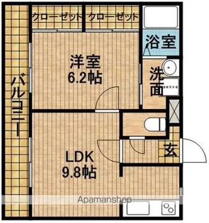 BIEN・QUALITE(ビアン・カリテ)【2階】の間取り