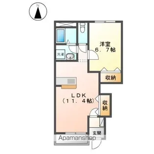 ペットピア春日【1階】の間取り