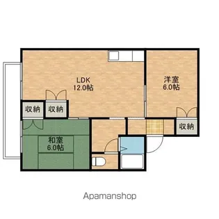 静岡県浜松市中央区高丘北2丁目【アパート】の間取り
