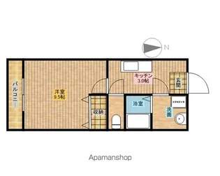 アズフレンディ【1階】の間取り
