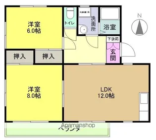 コーポYANO 1号・2号・3号【2階】の間取り